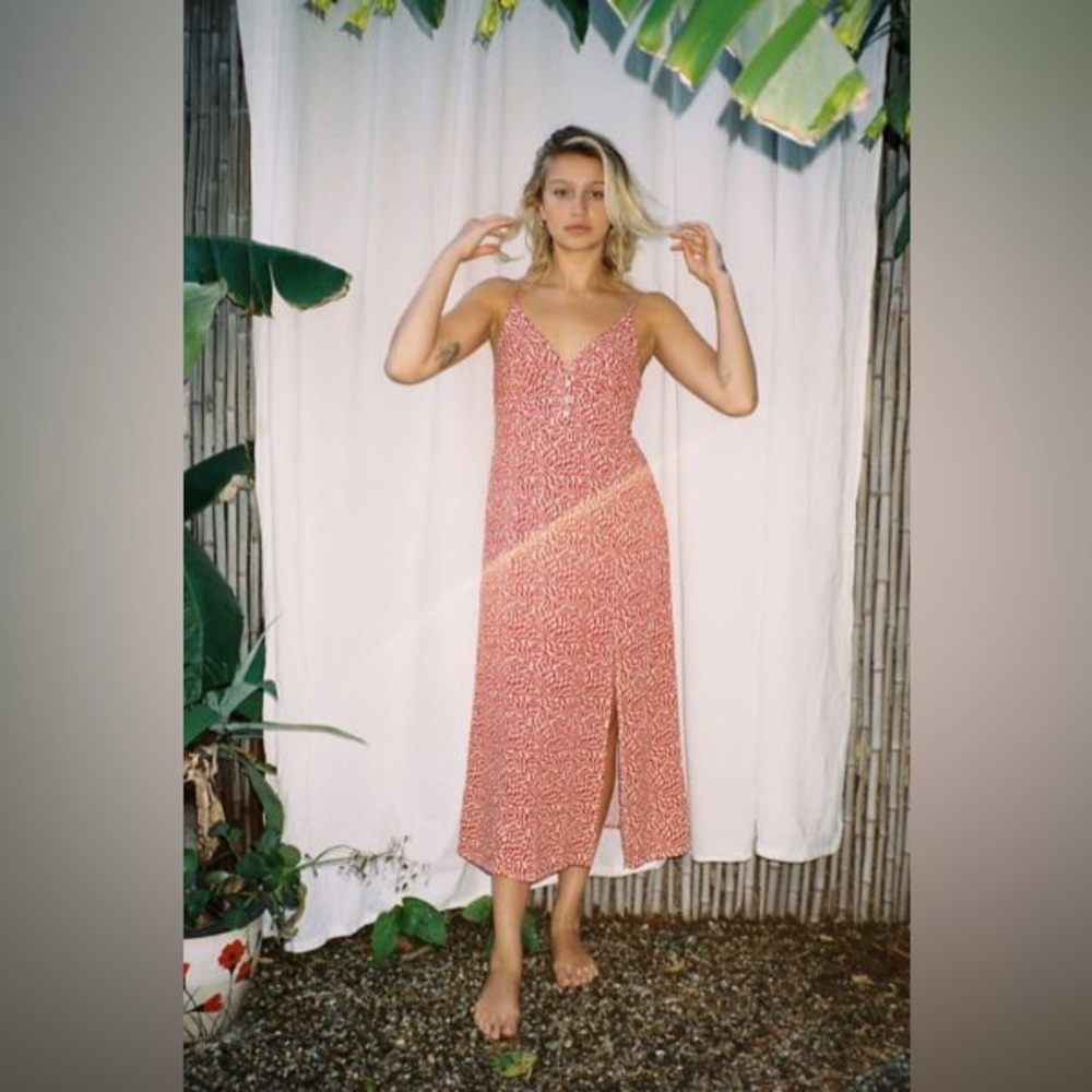 UO rooftop slit midi dress